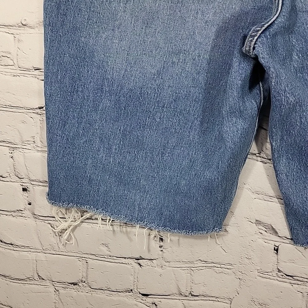 Banana Republic Shorts Mens 34 Blue Denim Cut Off Jorts Raw Hem Straight Casual‎